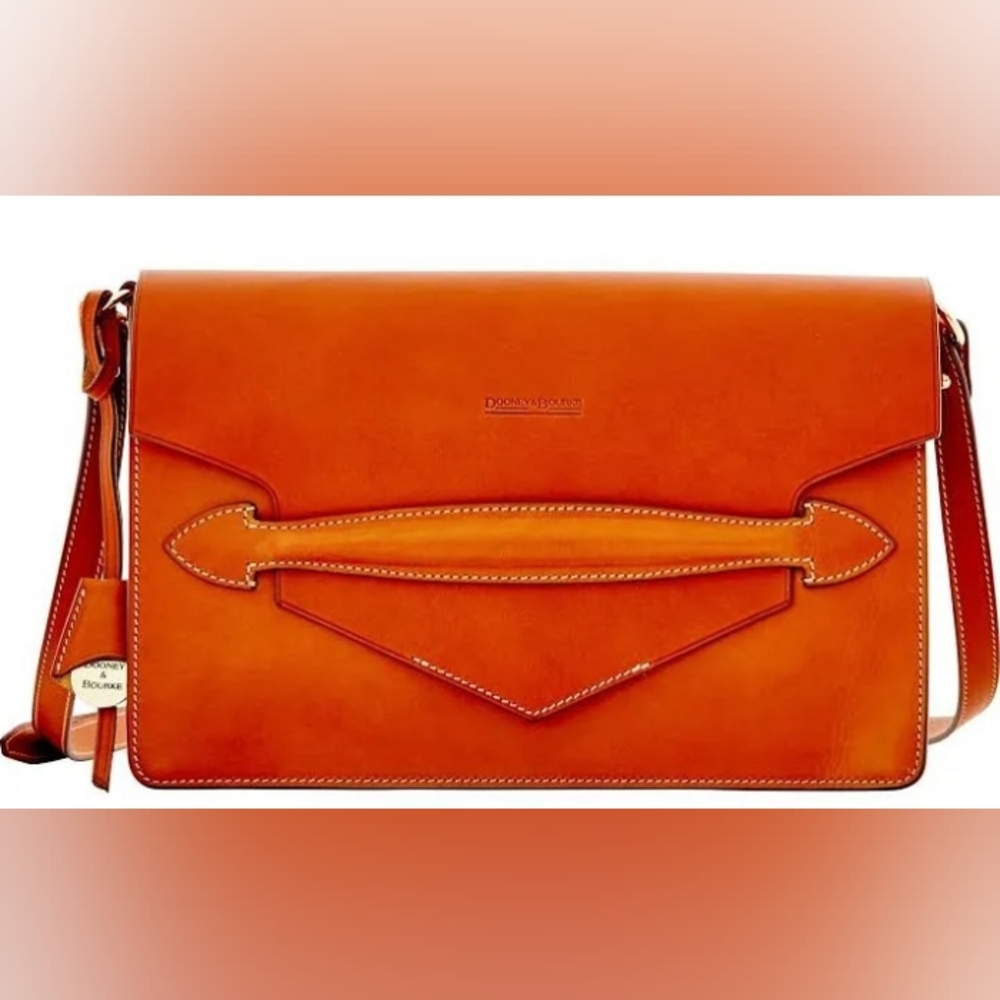 Dooney & Bourke Alto ITALIA, Large Cecelia Crossbody Bag, Saddle - Picture 16 of 16